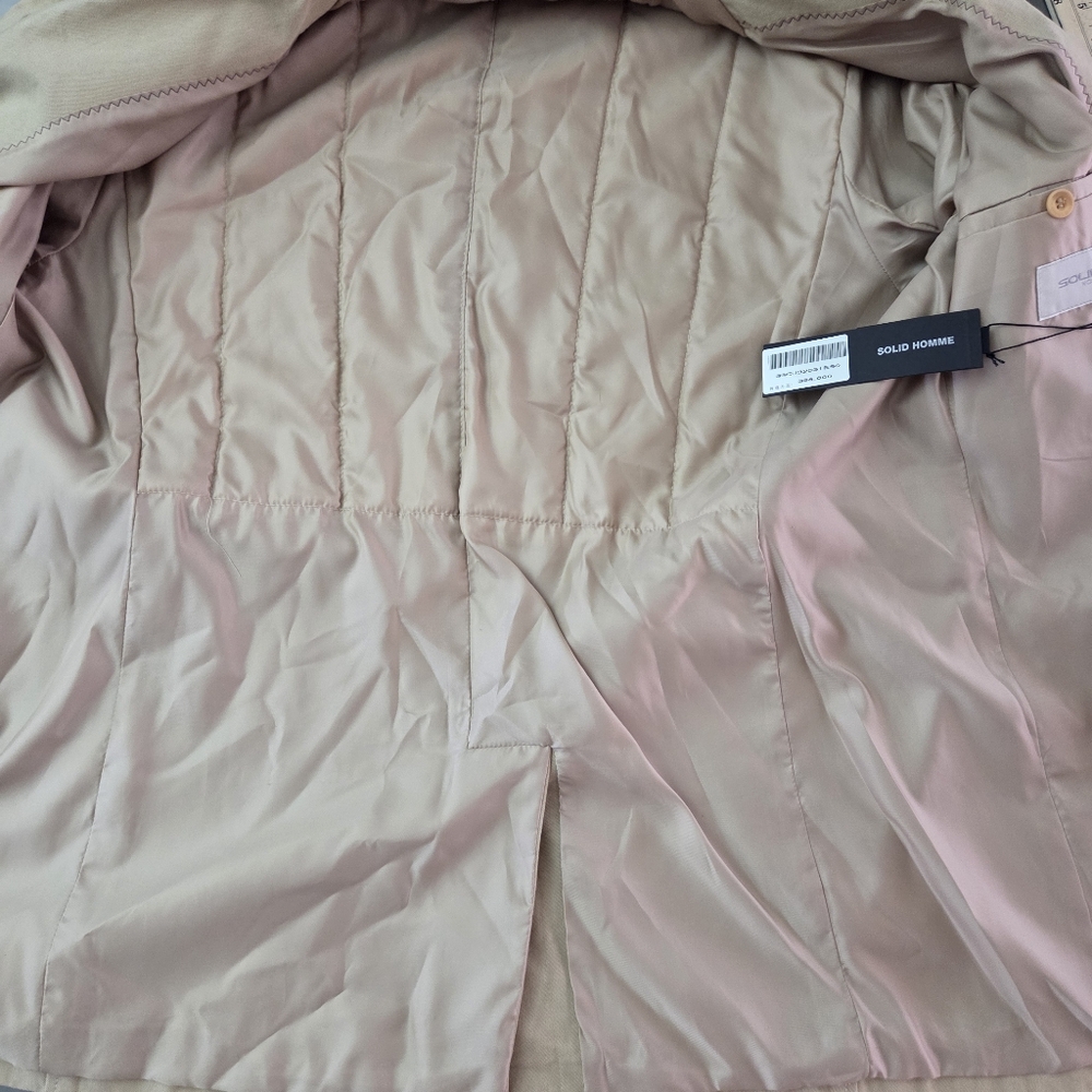 Solid Homme Woo Young Mi Beige Utility Blazer Jacket NWT Minimalist Size 50 NWT - Picture 9 of 16